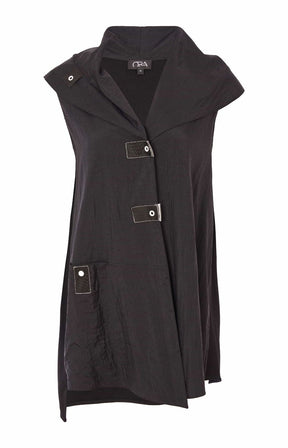 Ora Sleeveless Jacket in Black