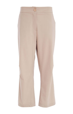 Ora Straight Leg Trousers in Beige 