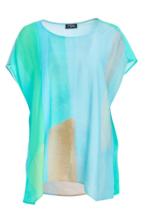Ora Top in Turquoise 