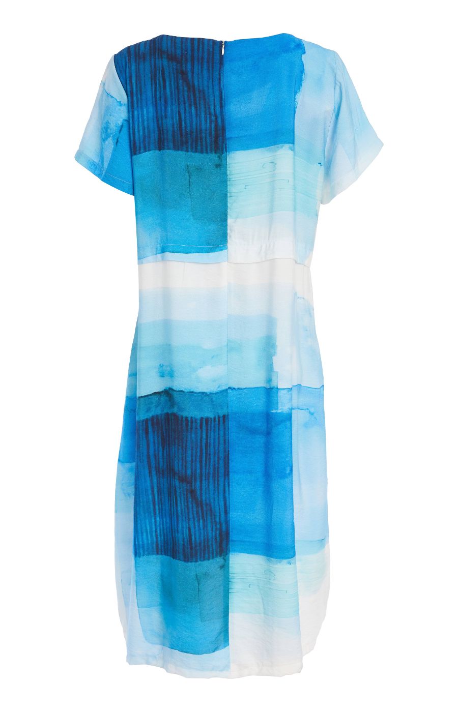 Ora V Neck Dress in Blue 