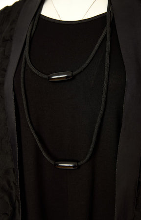 Ora Waistcoat With Long Sleeve Top in Black 