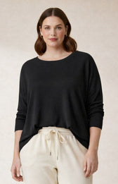 Orla Knit Top in Black