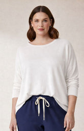 Orla Knit Top in White 