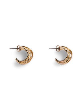 Pieces Erika Hoop Earrings in Gold