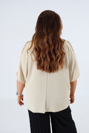 Pearl Blouse in Beige