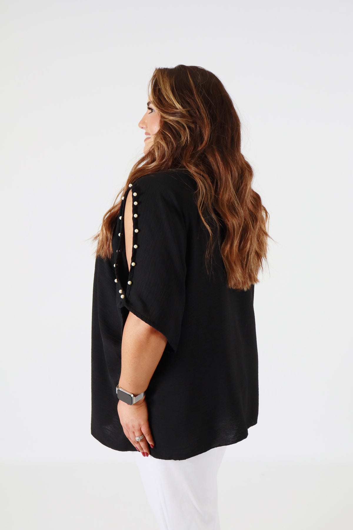 Pearl Blouse in Black