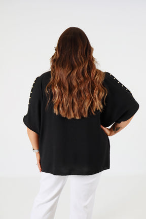 Pearl Blouse in Black