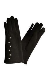 Pearl Gloves in Black