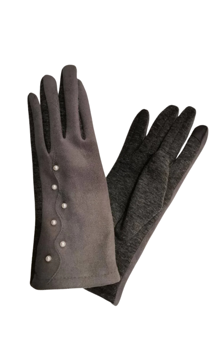 Pearl Gloves in Grey