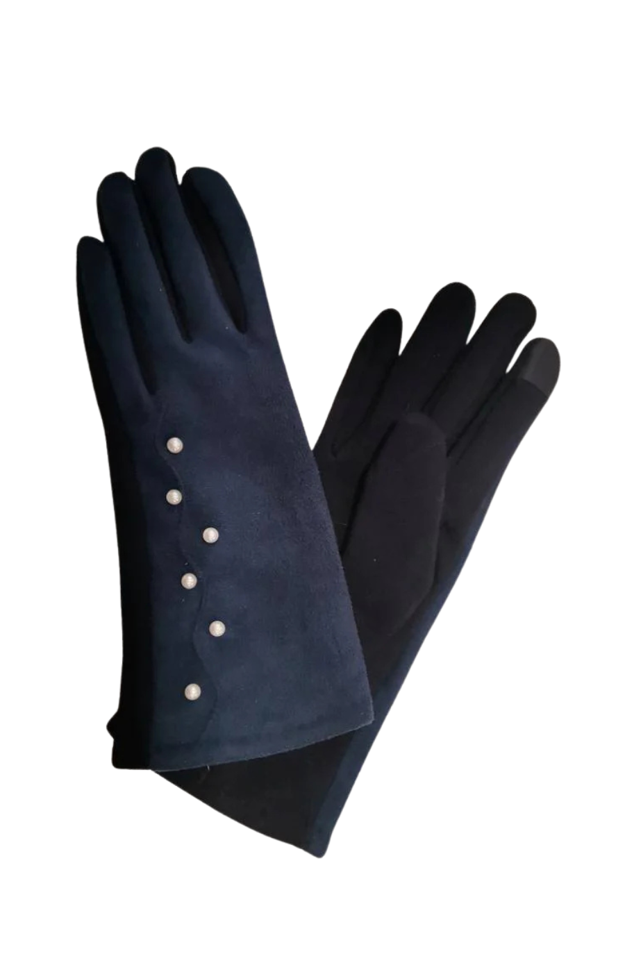 Pearl Gloves in Navy