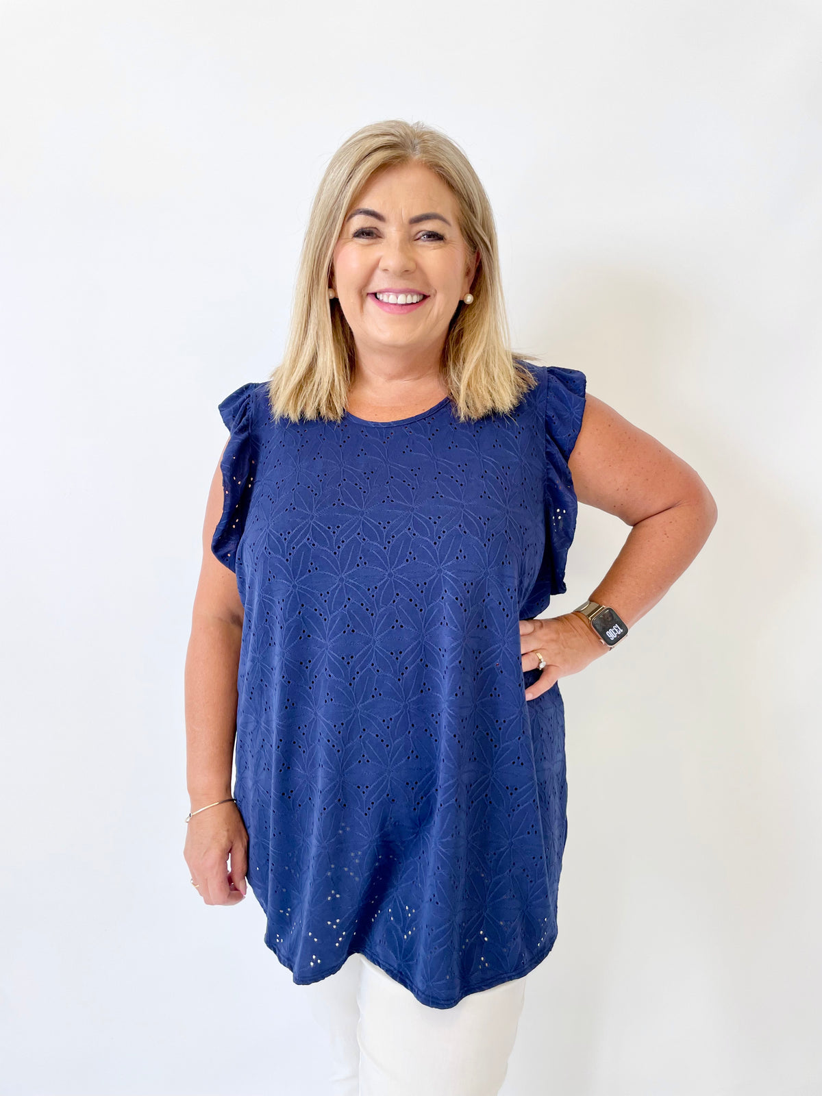 Penelope Blouse in Navy