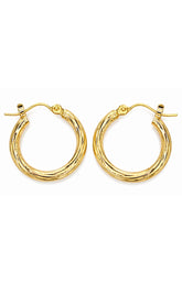 Pieces Tulle Hoop Earrings in Gold 