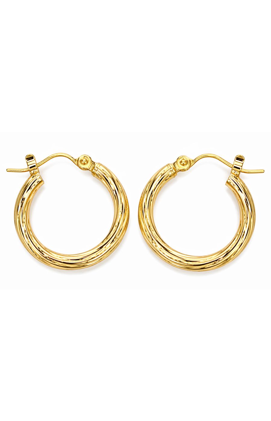 Pieces Tulle Hoop Earrings in Gold 