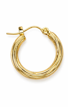 Pieces Tulle Hoop Earrings in Gold