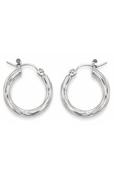 Pieces Tulle Hoop Earrings in Silver 