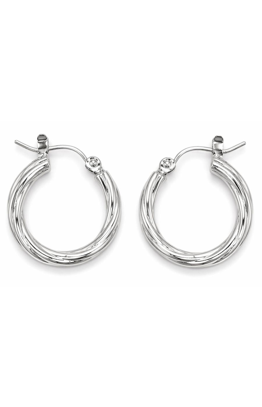 Pieces Tulle Hoop Earrings in Silver 