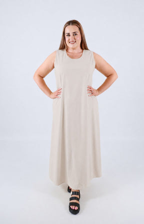 Polly Dress in Beige 