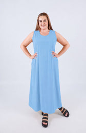 Polly Dress in Blue 