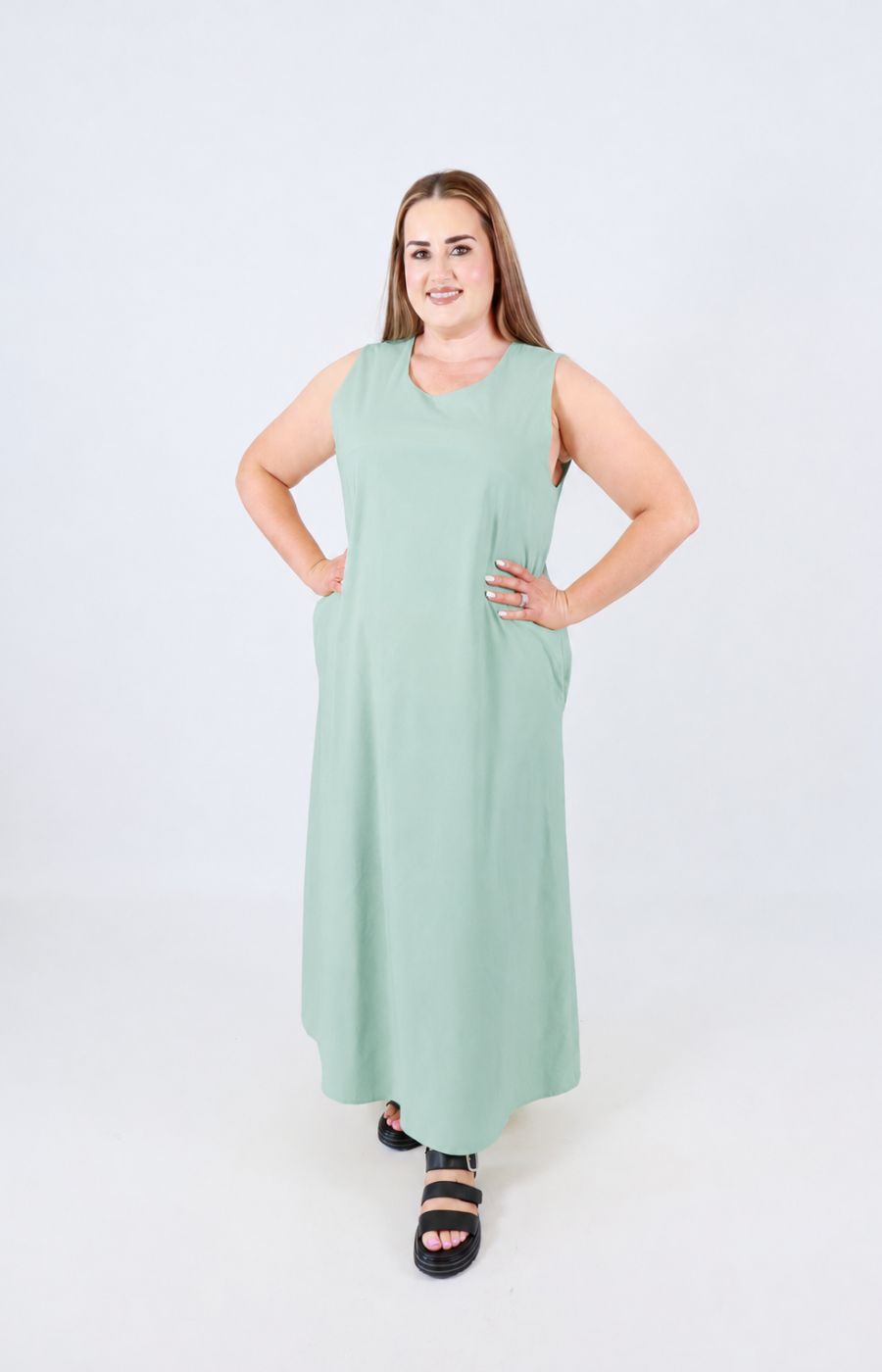 Polly Dress in Mint 