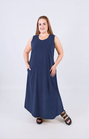 Polly Dress in Navy 