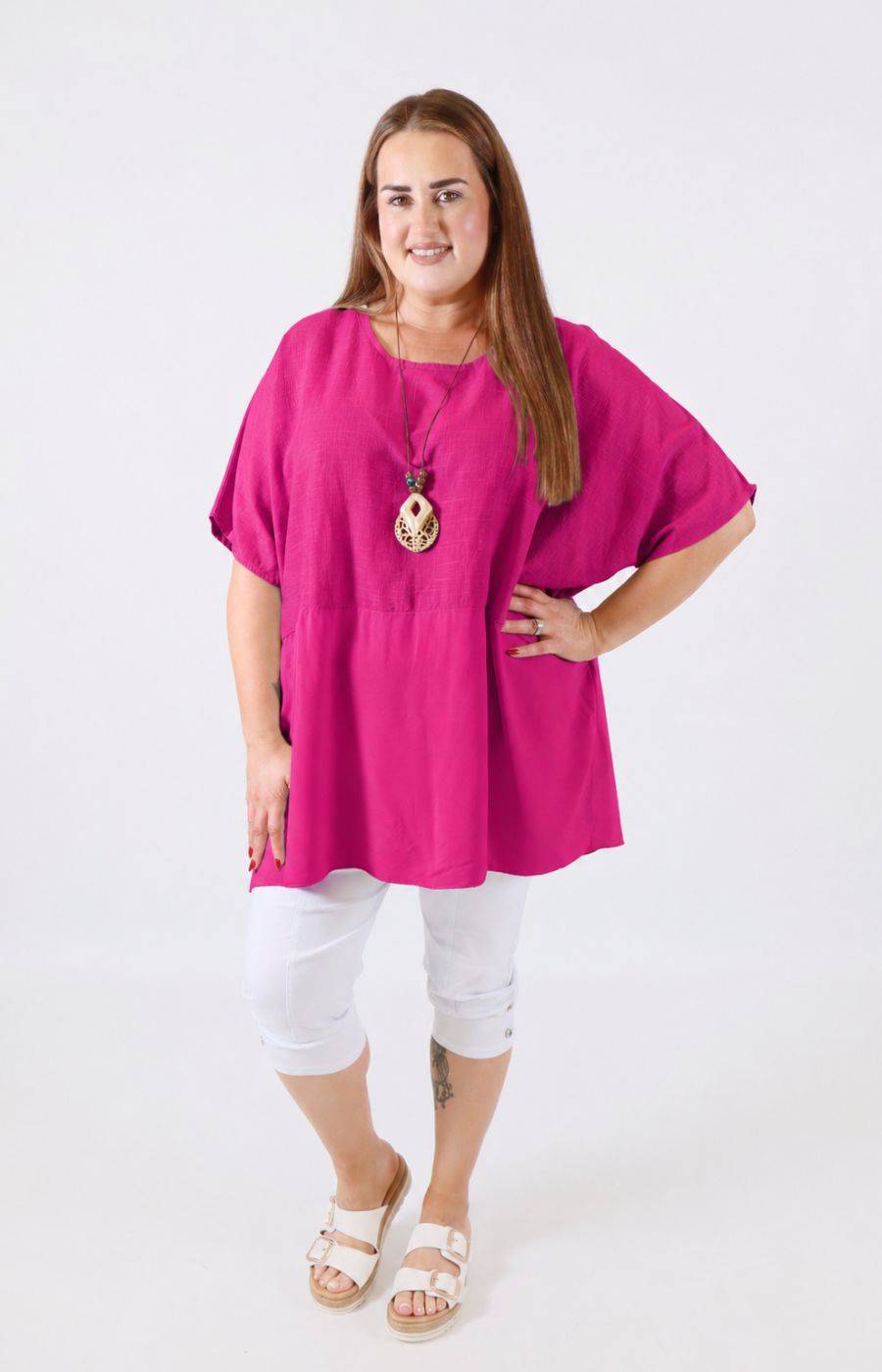 Poppy Blouse in Fuchsia 