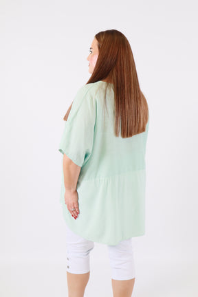 Poppy Blouse in Mint 