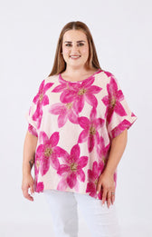 Posey Floral Blouse in Pink 