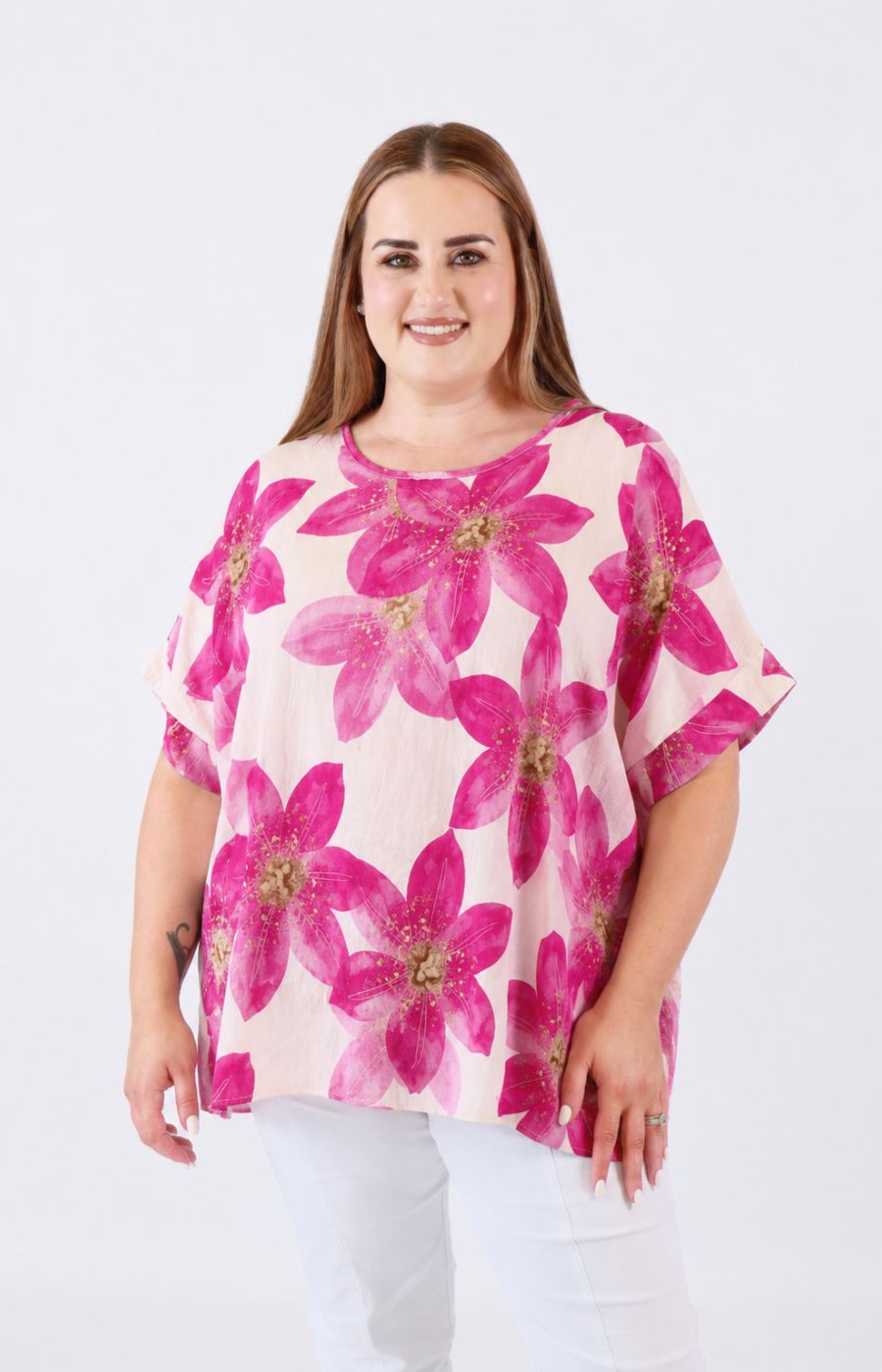 Posey Floral Blouse in Pink 