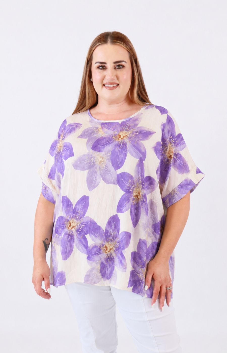 Posey Floral Blouse in Purple