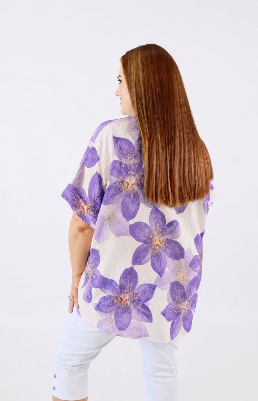 Posey Floral Blouse in Purple 