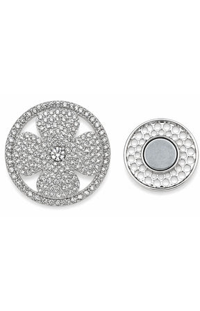 Posie Magnetic Brooch in Silver 