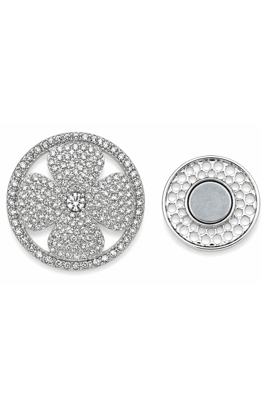 Posie Magnetic Brooch in Silver 