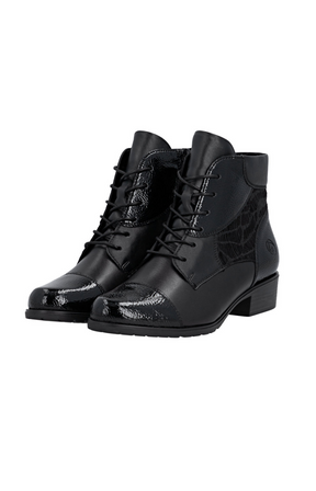 Remonte Patent Boot in Black