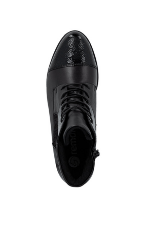Remonte Patent Boot in Black