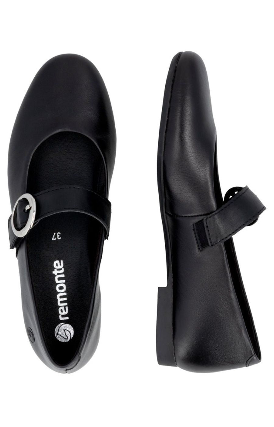 Remonte Buckle Shoe in Black 