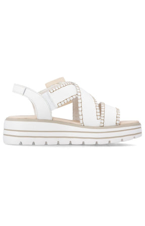 Remonte Cross Strap Sandals in Whitev 