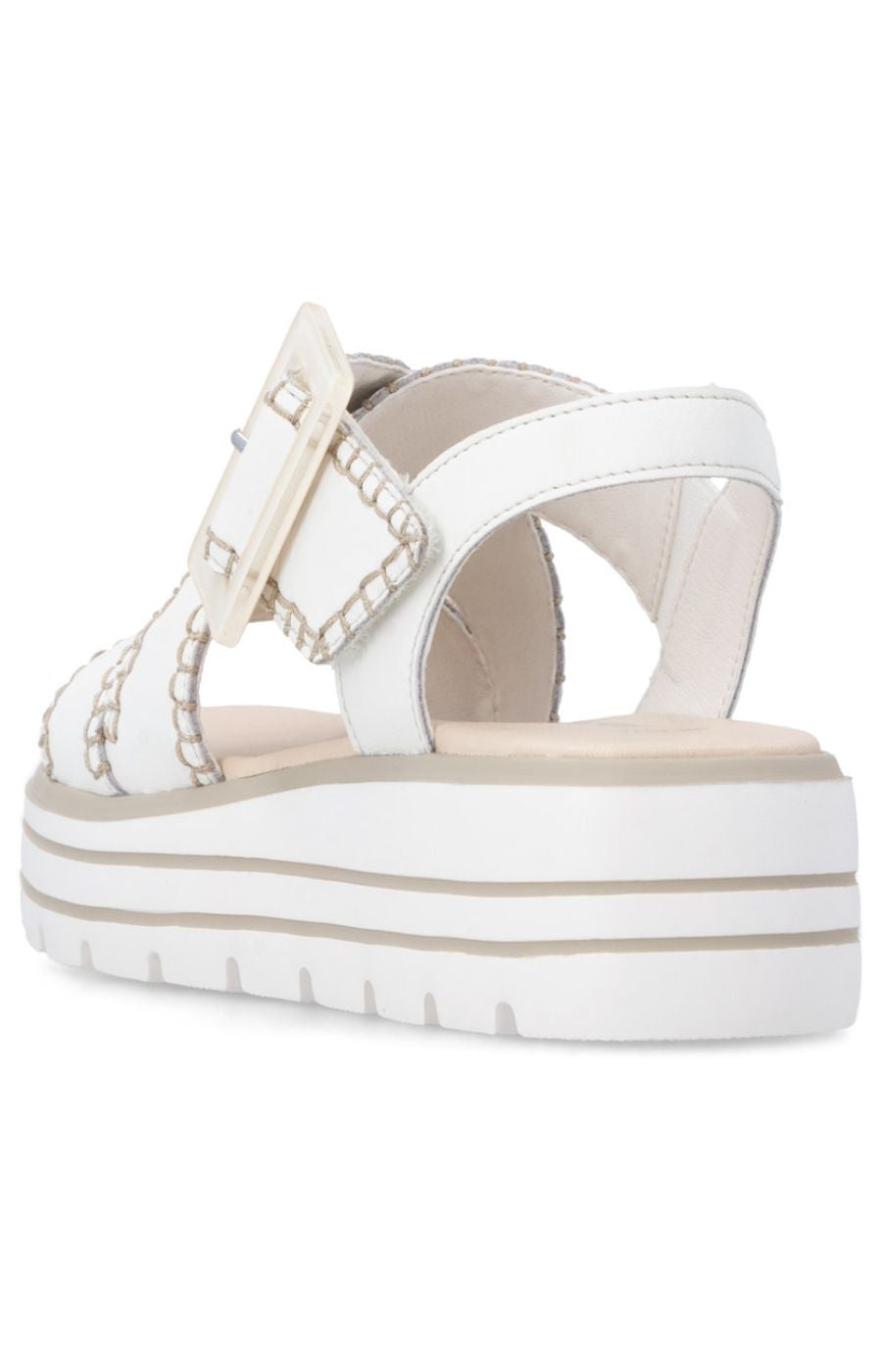 Remonte Cross Strap Sandals in White 