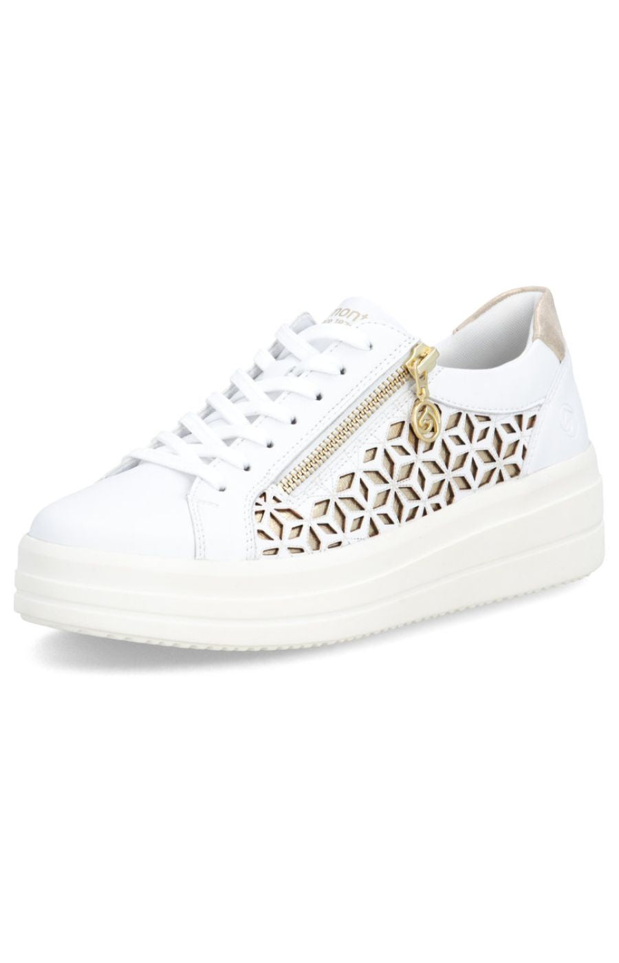 Remonte Cut Out Trainer in White 