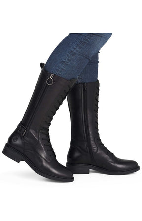 Remonte High Lace Up Boot in Black