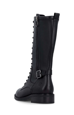 Remonte High Lace Up Boot in Black