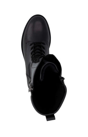 Remonte High Lace Up Boot in Black