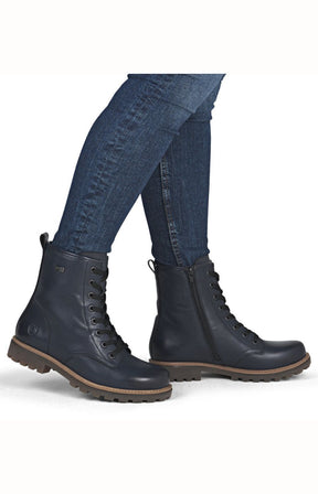 Remonte Leather Boot in Navy