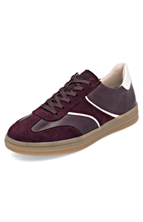 Remonte Leather Trainer in Wine 