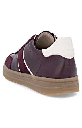Remonte Leather Trainer in Wine 