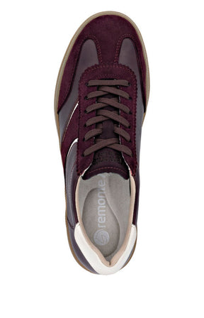 Remonte Leather Trainer in Wine 