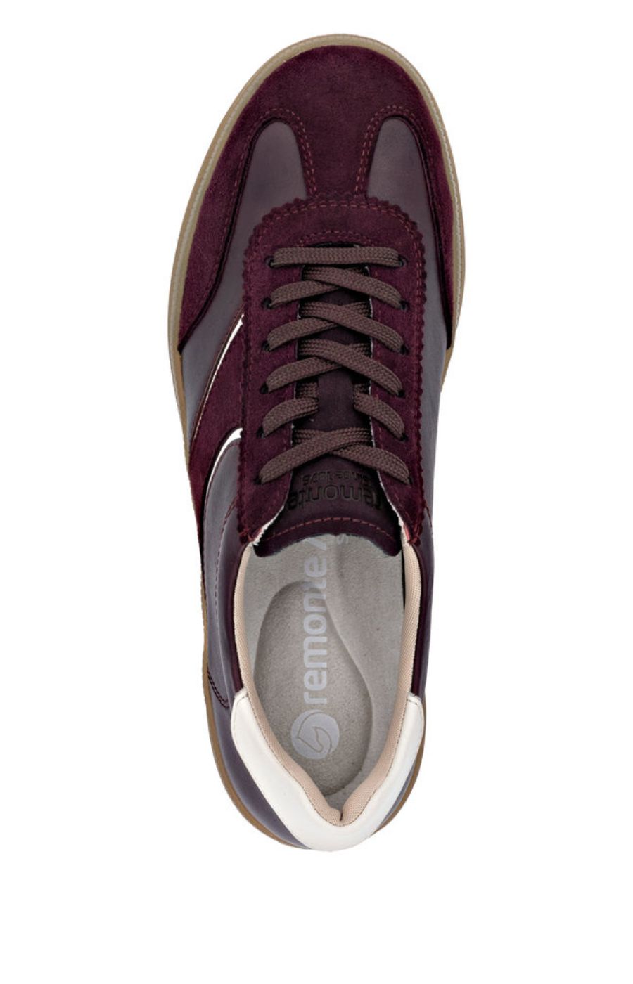 Remonte Leather Trainer in Wine 
