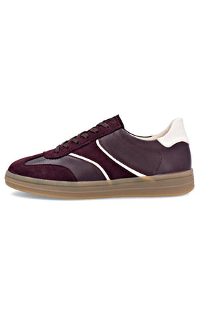 Remonte Leather Trainer in Wine 