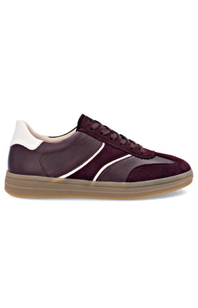 Remonte Leather Trainer in Wine 