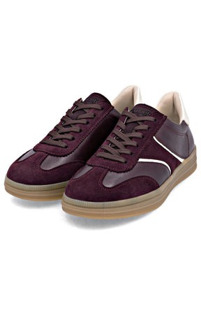 Remonte Leather Trainer in Wine 
