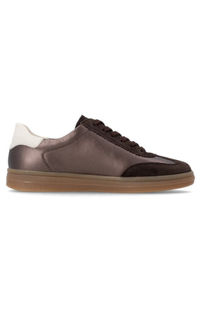 Remonte Metallic Trainer in Brown 